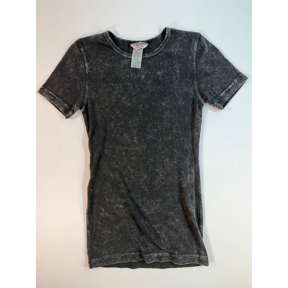 Hard Tail Forever Womens Small Mineral Wash Black Short Sleeve T-Shirt USA Made